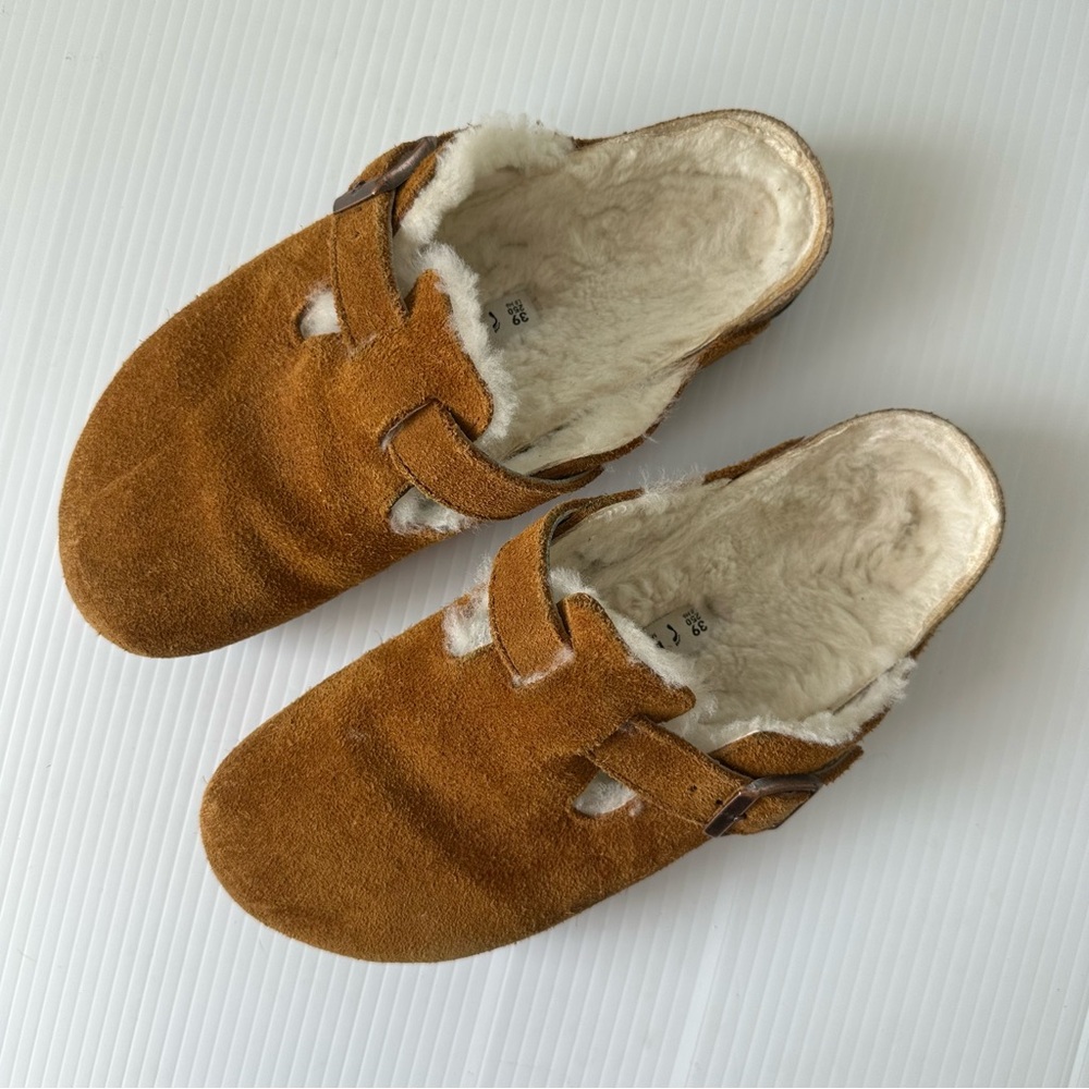 Birkenstock Boston Shearling Clogs Mink, 8-8.5 (39) - Picture 3 of 13